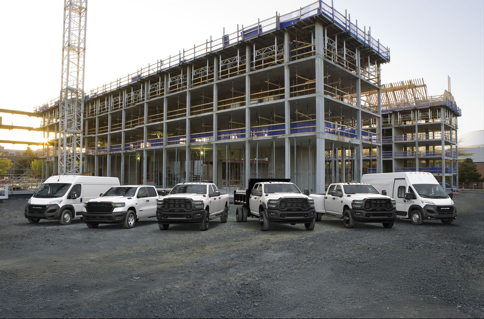 Ram Professional vehicles at a jobsite