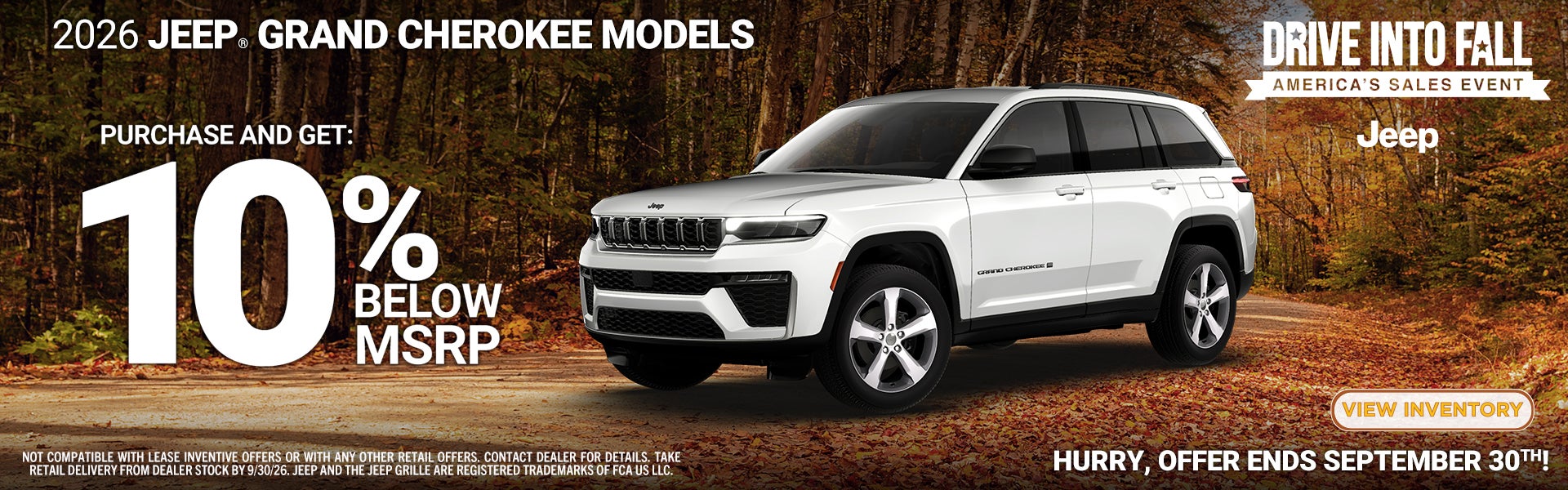 2026 Jeep Grand Cherokee 10% below MSRP