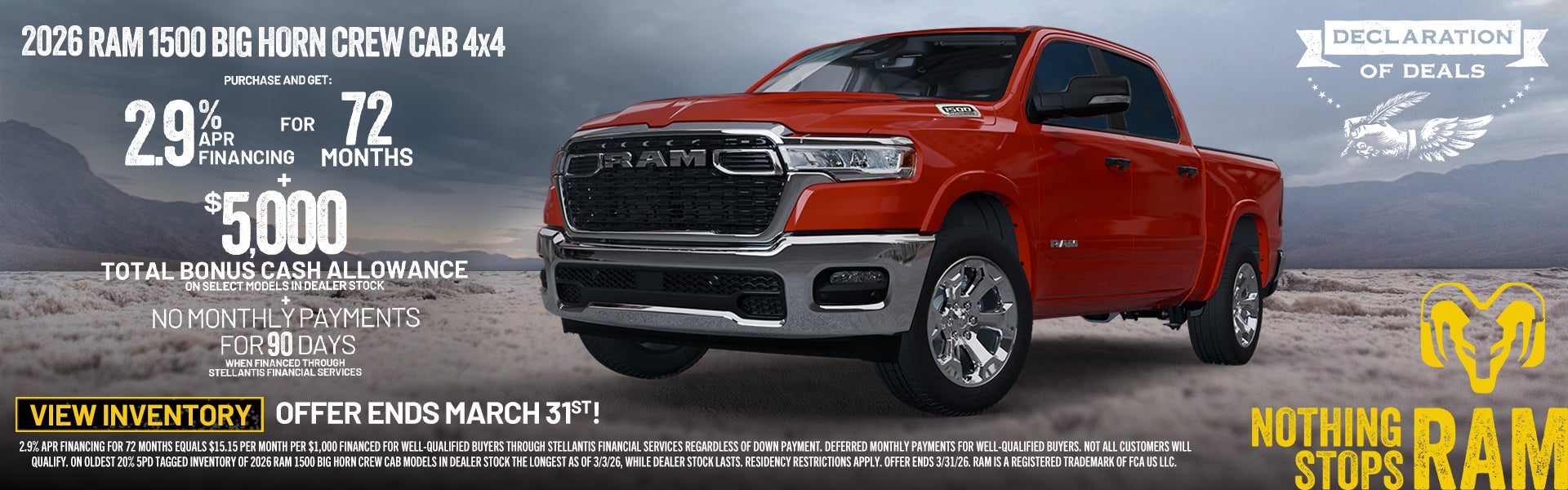 2026 RAM 1500 BIG HORN CREW CAB 4x4